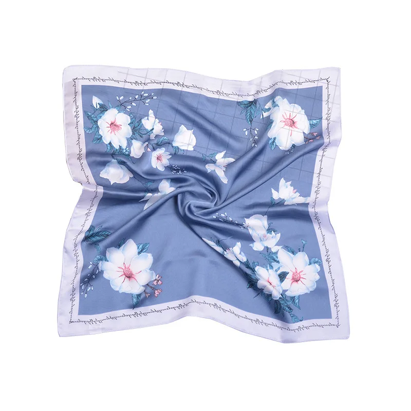 

Silk Scarf Women Shawls Wraps Fashion Small Hair Neck Hijabs Foulard Scarves Female Lady bufanda seda mujer echarpe ete soie