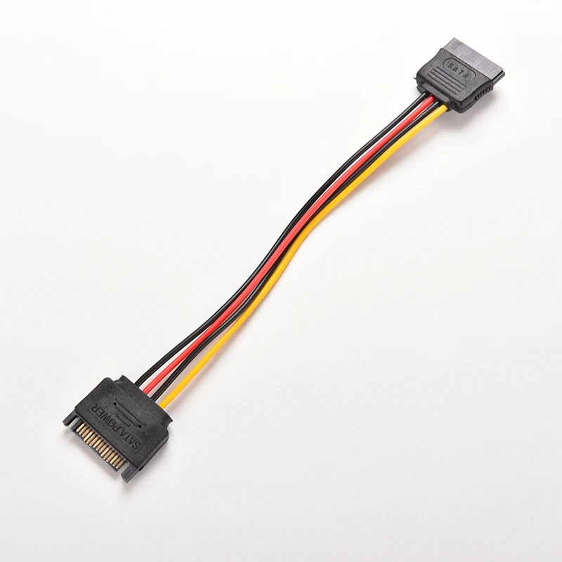 1/2pcs 20cm 15 Pin SATA Male to Female Adapter 15P Power Extension Cable Wire Cord 8 Inches Computer Connections | Компьютеры и офис