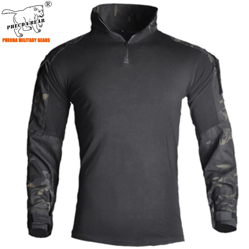 Охота ткань мультикам черный камуфляж армейские униформа для страйкбола
