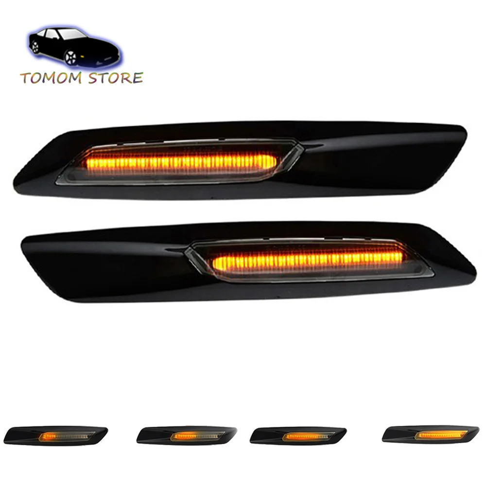 

2Pcs Dynamic Amber LED Indicator Light Side Marker Lamp for BMW E81 E82 E87 E88 E90 E91 E92 E93 E60 E61 X1 E84 X3 E83