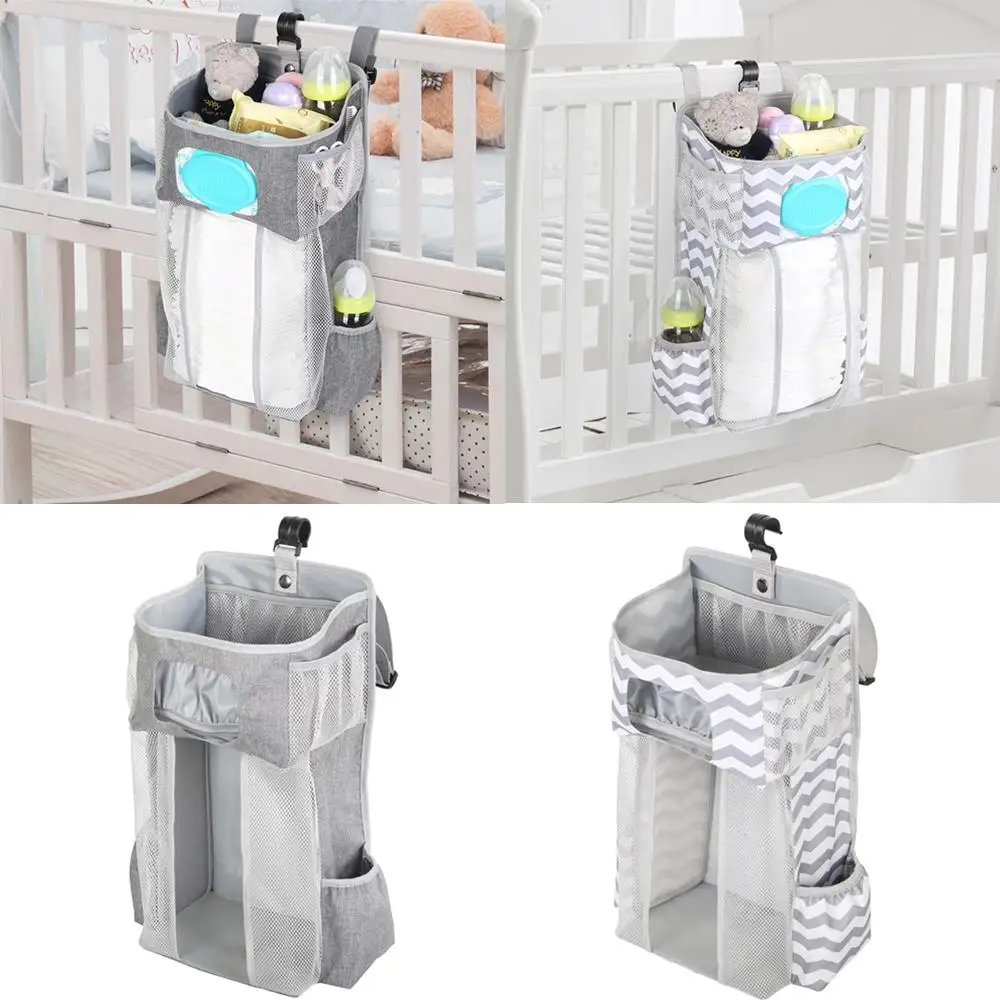 

Diaper Stacker Baby crib hanging bag bedside storage bag multifunctional detachable bed diaper toy storage bag