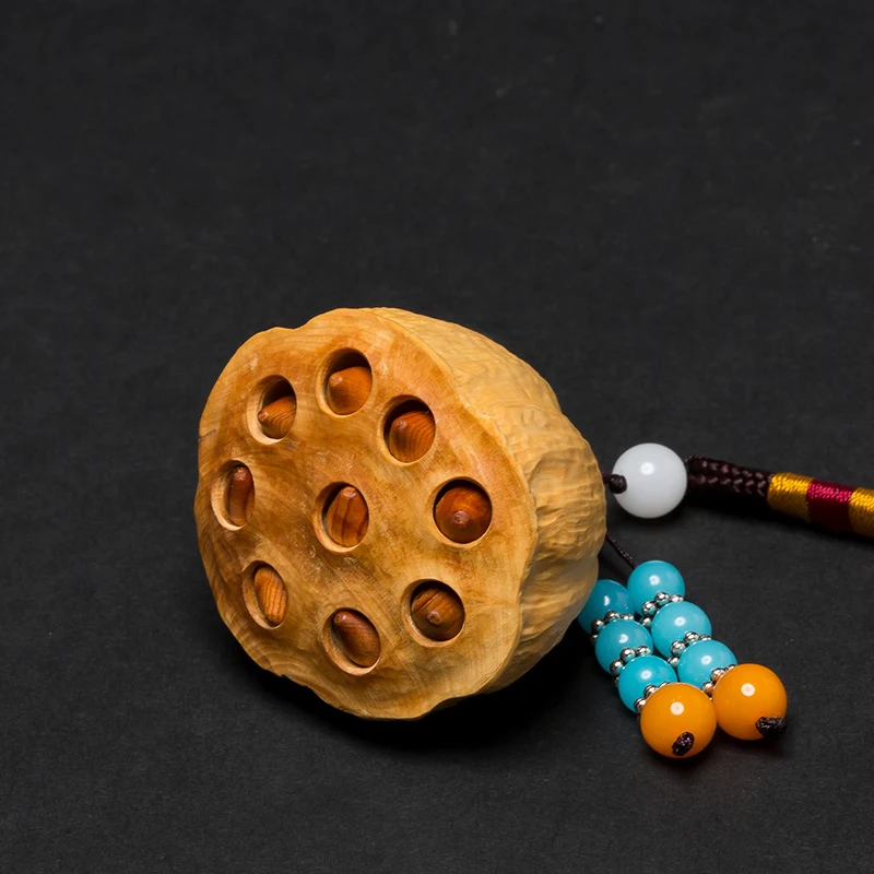 Подвеска из косточек лотоса подвеска цельной древесины талисман на удачу резная