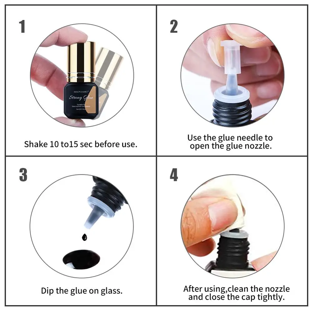 Клей для ресниц 5 мл 1 секунда быстросохнущие ресницы наращивания черные без