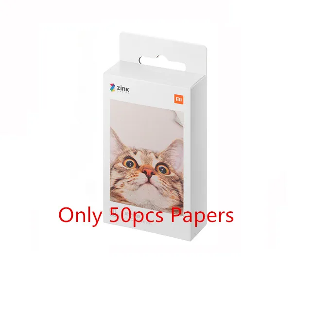 Only 50 Papers Xiaomi AR принтер 300 точек/дюйм портативный фото мини карман с DIY поделиться 500 мАч принтер картинок Карманный работать с приложением Mijia - Цвет: Only 50 Papers