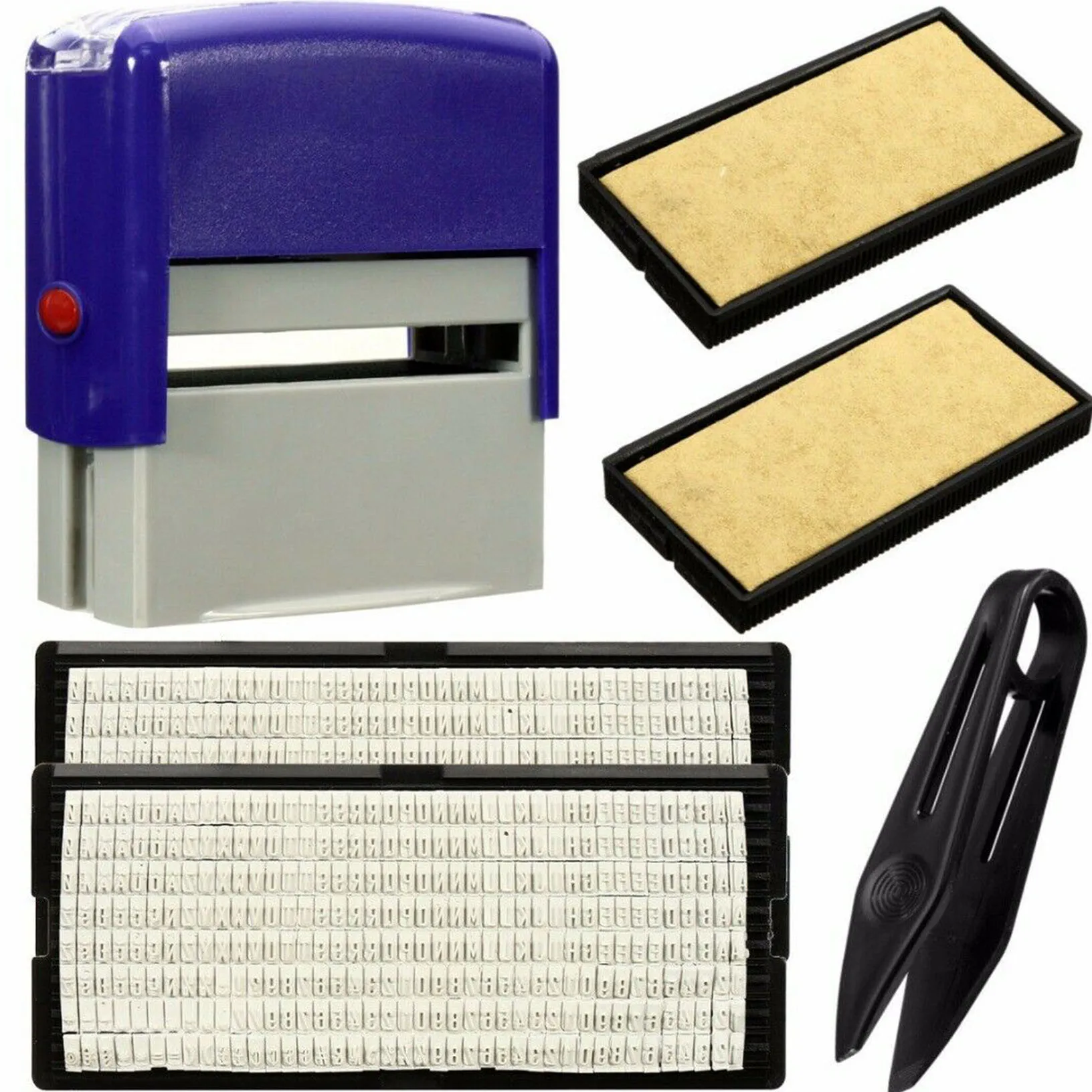 Набор мини-штампов с буквами алфавита 3 цвета | Дом и сад