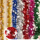 Украшение для рождественской елки, 2 м, лента, цвет золотистый, красный, рождественские орнаменты снежинки