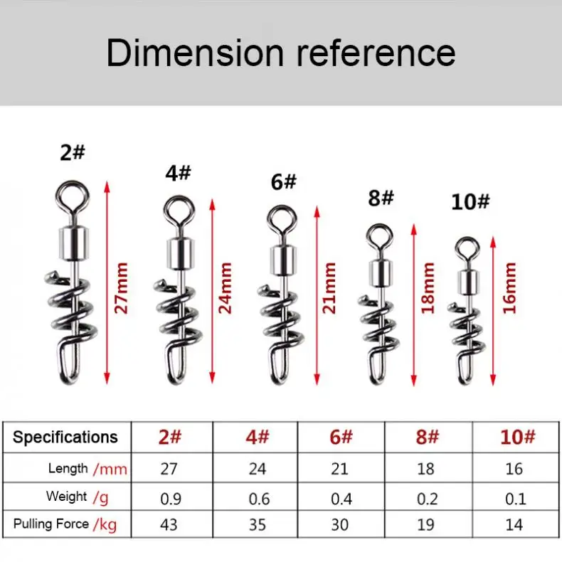 20 шт./лот рыболовный соединитель контактный подшипник роликовый поворотный 2 #4 #6
