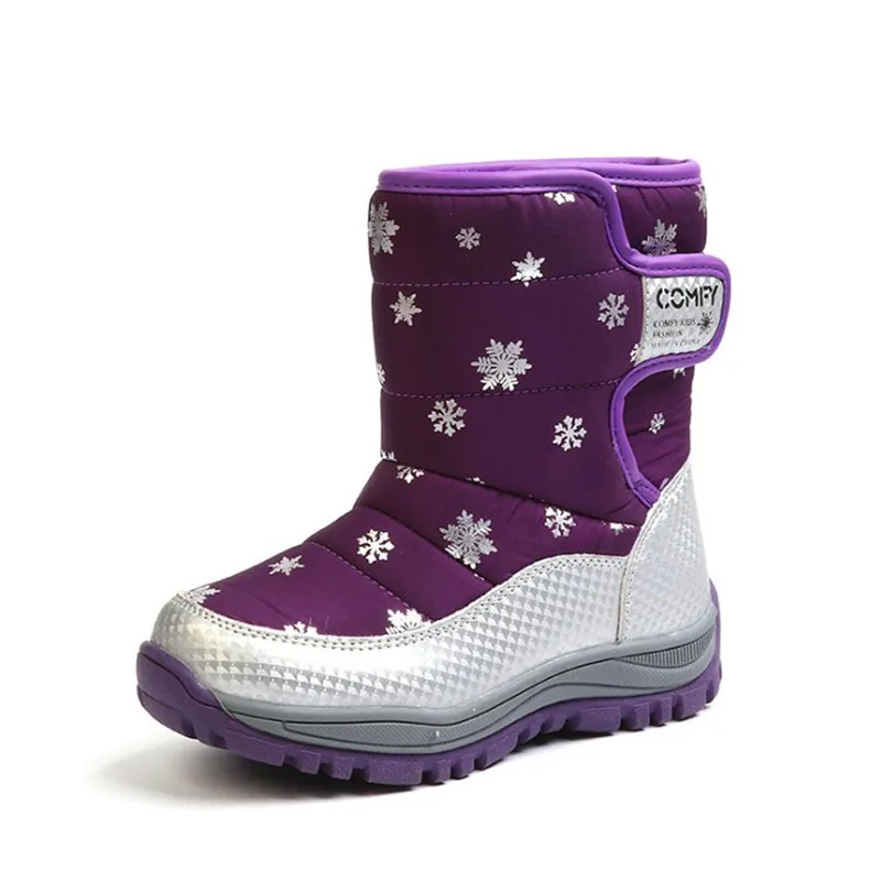 Мягкие детские сапоги для снежной погоды средней длины мальчиков и девочек