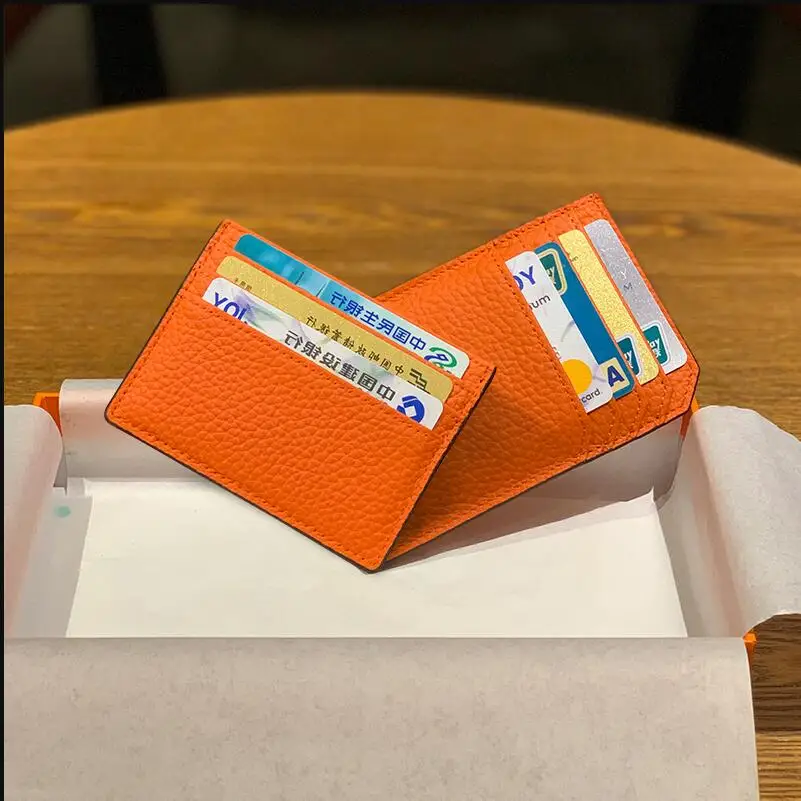

CHSANATO Brand Designer Slim Women Men Card Holders Genuine Cow Leather Unisex Luxury Cards Bags Bank Business ID Card Holders