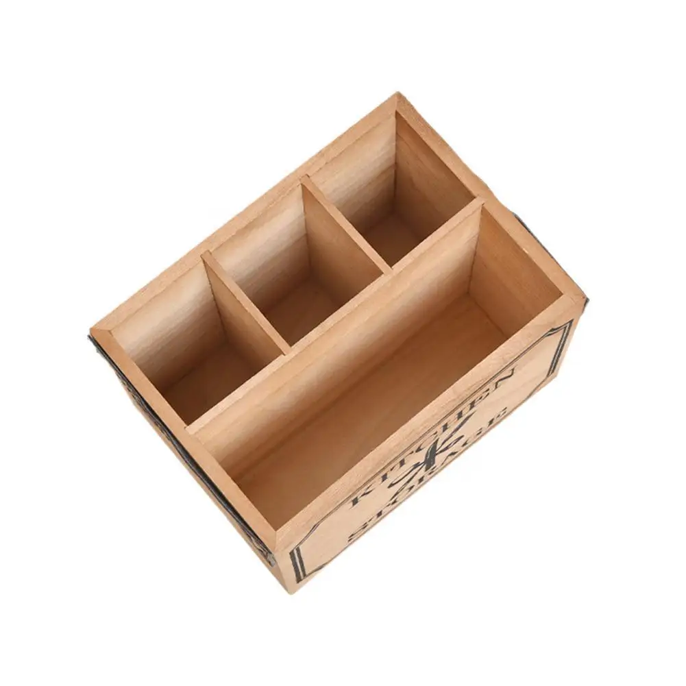 

New Cutlery Rack Home Knife &amp Spoon Wooden Kitchen Cage Storage Box Fast Tube Draining Shelves Wall-mounted Chopsticks W K0u9