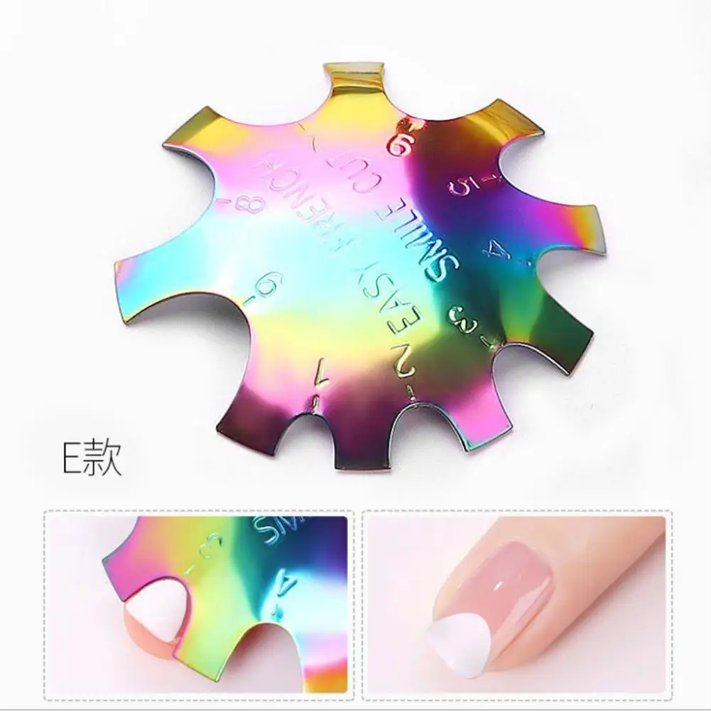

Colorful French Manicure Styling Template Crystal Nail Making Nail Tool Stainless Steel Template Nail Tools