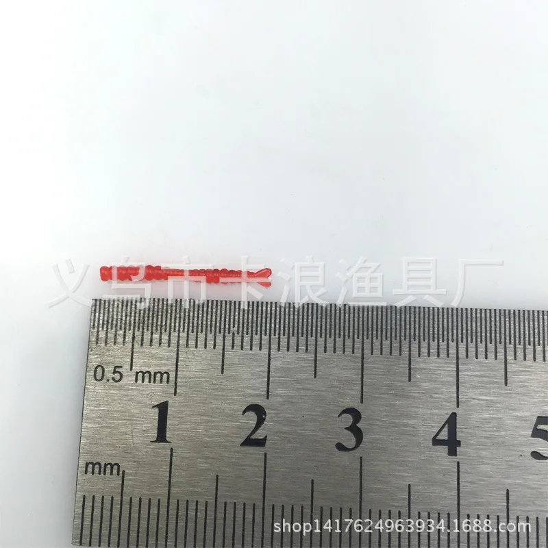 50 полосок/2 см маленькая приманка в виде красного червя Мягкая для морской