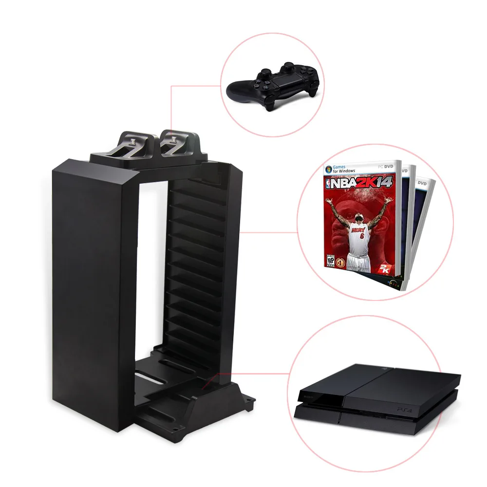 stand for sony ps4 pro slim console playstation ps 4 x box xbox one s controller game discs control support accessories cd base free global shipping