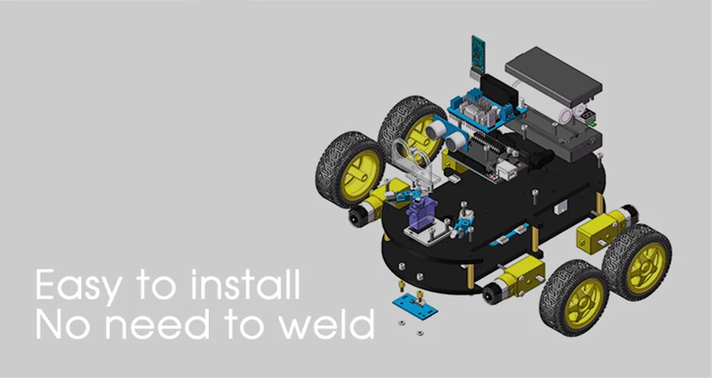 Emakefun для Arduino робот 4WD автомобили приложение RC пульт дистанционного управления Bluetooth робототехники Обучающий Набор Обучающие игрушки для детей