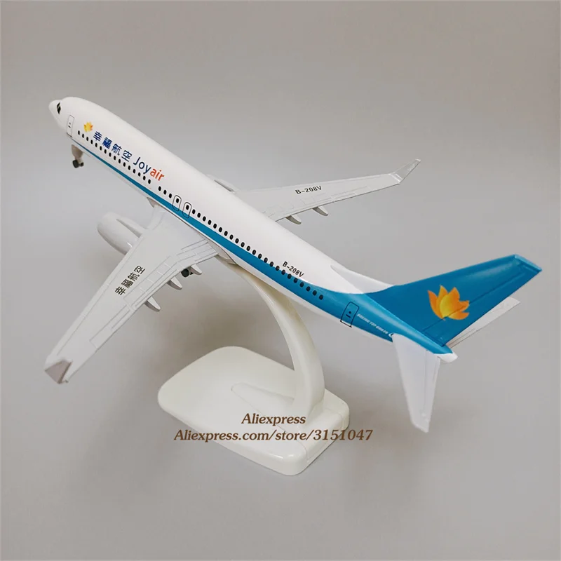 

NEW 20cm Alloy Metal China JOY Air Airlines Boeing 737 B737 Airways Airplane Model Plane Model Diecast Aircraft w Wheels Toys