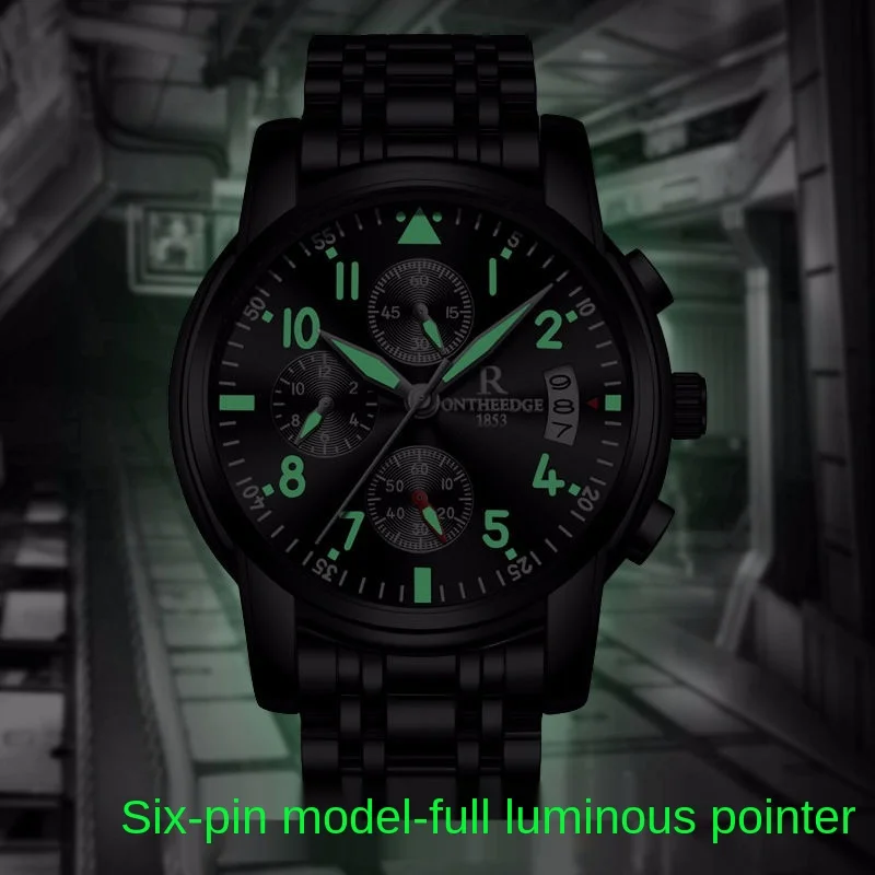 

Official Authentic Products Watch Men's Automatic Mechanical Watch High-End Handsome Waterproof Luminous Calendar Male Student