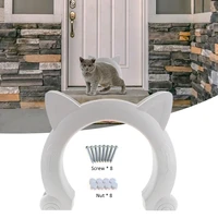 pet cat door cat door fence can freely enter and exit small medium and large pet indoor doors sturdy screws fixed cute cat ears