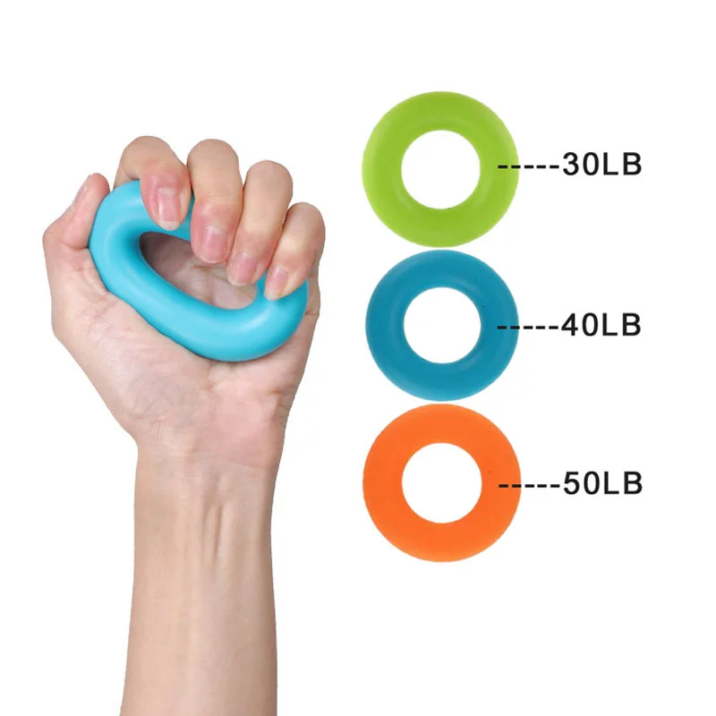 

Silicone Gel Portable Hand Grip Gripping Ring Carpal Expander Finger Trainer Grip Strength Rehabilitation Pow Stress Ring