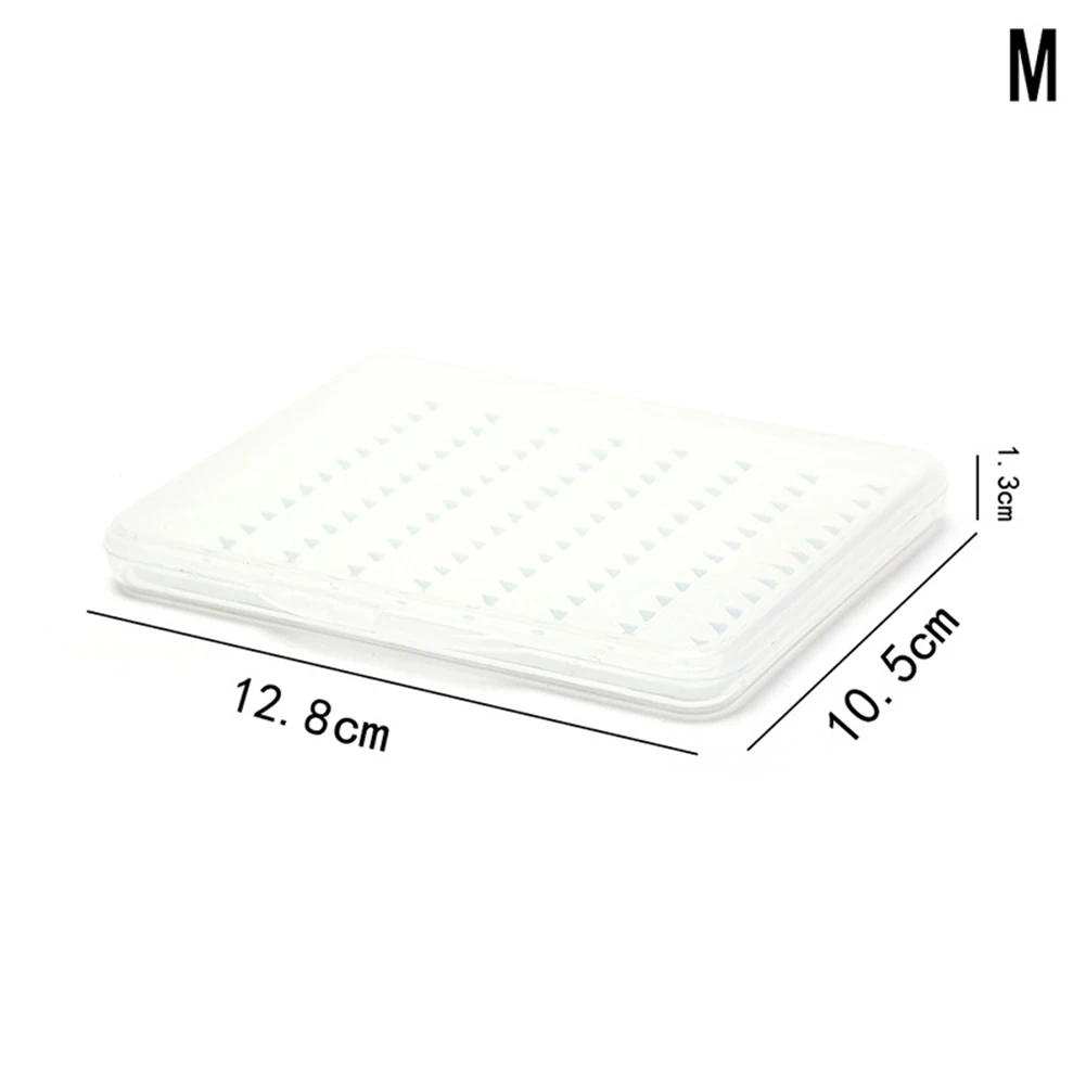 

Portable Slim Clear Easy Grip Foam Plastic Fly Fishing Box Holds Flies Hold Case Transparent Dustproof Fishing Tackle Boxes