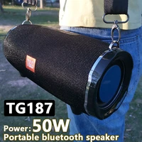tg187 50w high power bluetooth speaker waterproof portable column for pc computer speakers subwoofer boom box music center radio