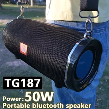 TG187 50W High Power Bluetooth Speaker Waterproof Portable Column For PC Computer Speakers Subwoofer Boom Box Music Center Radio