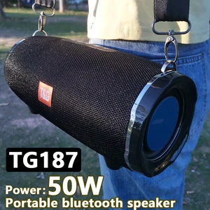 tg187 50w high power bluetooth speaker waterproof portable column for pc computer speakers subwoofer boom box music center radio free global shipping
