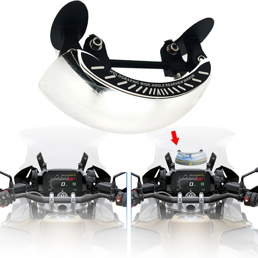 

Universal Motorcycle Mirror Wide Angle Rear View Mirror 180 Degree Wide Angle Vision Clear Rearview Mirrors