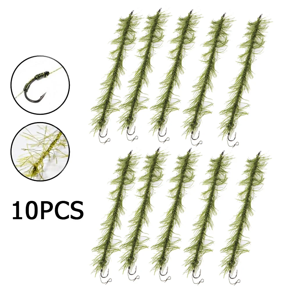 10 шт. морских водорослей для рыбалки на карпа String рыболовный крючок