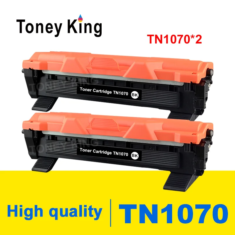 

Toney King 2 PCS Toner Cartridge TN1070 TN 1070 Compatible for Brother HL-1110 1112 DCP-1510 1512R MFC-1810 Printer With Chip