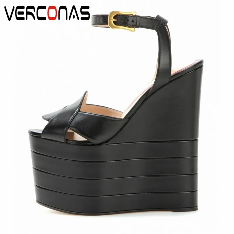 

VERCONAS 2021 модные ночных клубов; Женские летние сандалии; Женские туфли-лодочки; Высококачественная обувь; Неглубокие повседневные туфли круг...