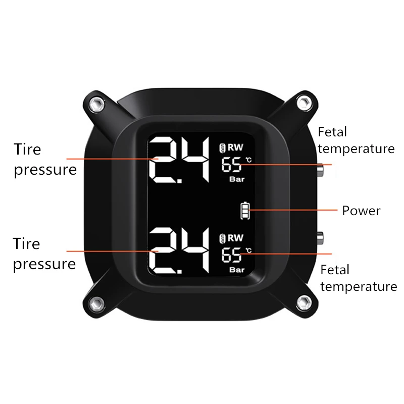 

Монитор давления в шинах для мотоцикла, детектор давления в шинах, внешний беспроводной Высокоточный Электрический мониторинг мотоциклов