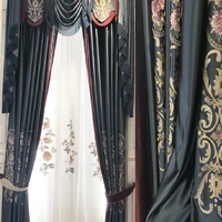 2021 new chinese curtains for living dining room bedroom high end embroidery high precision curtain valance french window