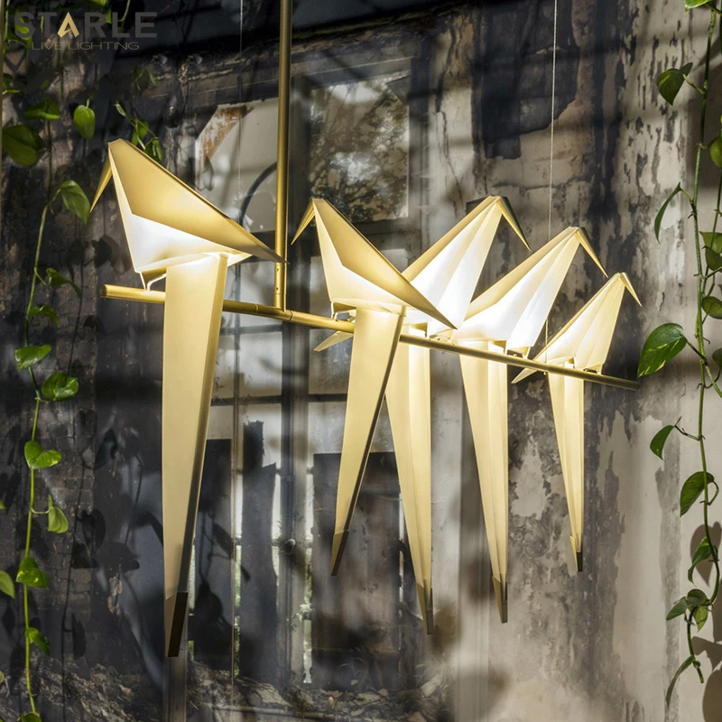 Ins скандинавский креативный оригами птица тысяча бумажный кран люстра