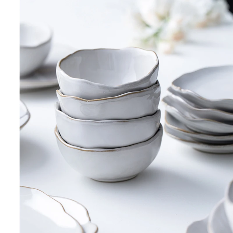 KINGLANG 2/4 человек Обеденный набор керамические креативные бытовые блюда миска для