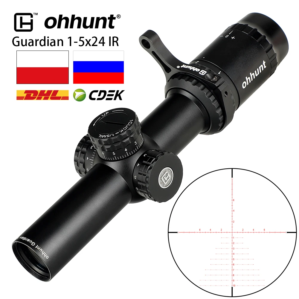 Ohhunt Guardian 1 5X24 ИК компактный оптический прицел Hunitng с вытравленной
