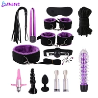 bdsm sexy toys handcuffs collar whip gag nipple clamps bondage rope erotic flirting feather stick adult sex toy for couples gams
