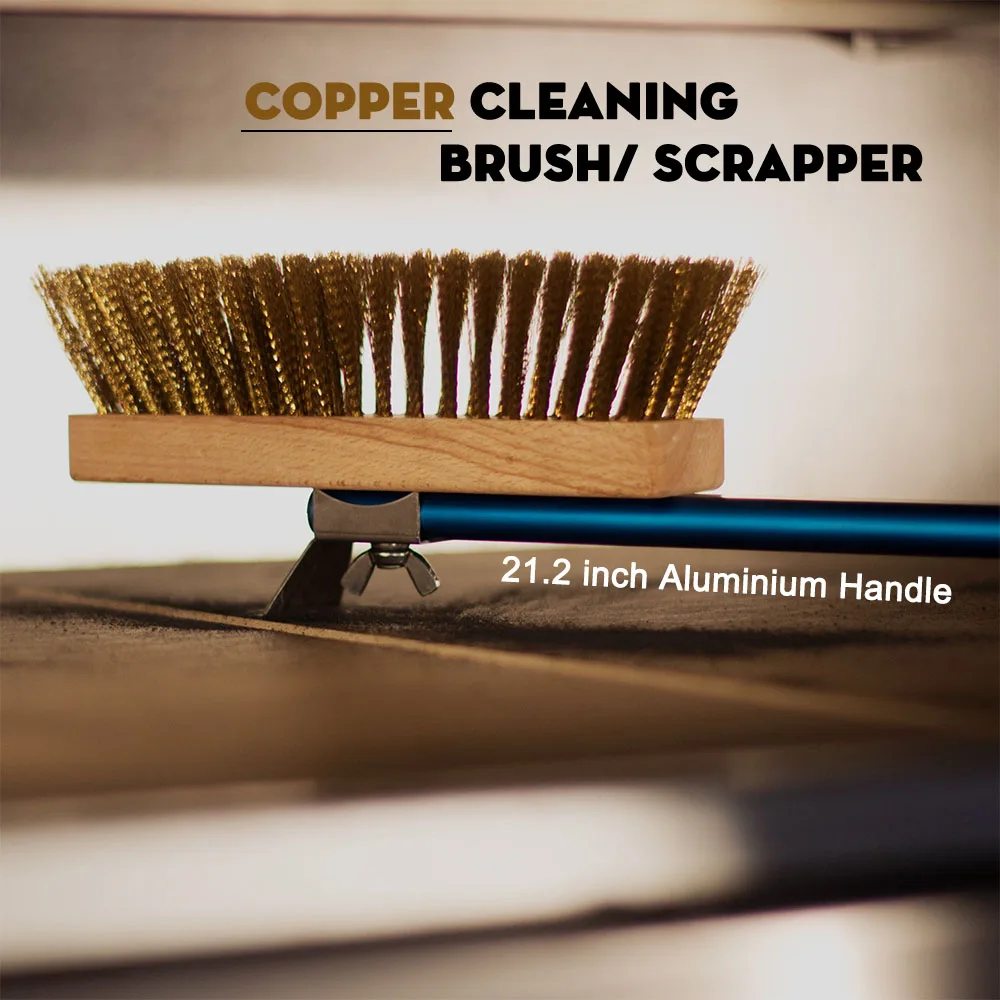 Кухонная печь для пиццы медная щетка латунный скребок домашний гриль 21 дюймовая