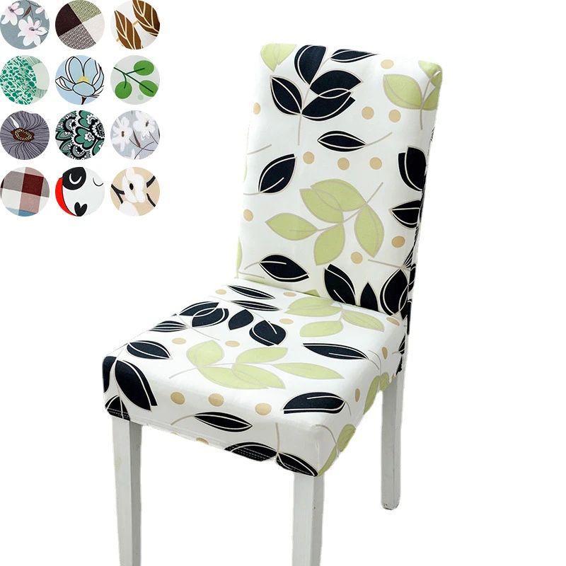 Universal Modern Chair Cover Printed ​Eco-friendly Polyester for Wedding Hotel Banquet Chair Anti-dirty Elastic Slipcove