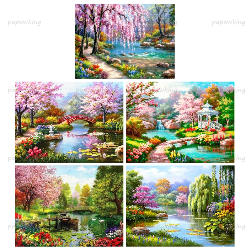 

Papawking Diamond Painting Landscape 5D Diy Full Square Round Diamond Embroidery Scenery Mosaic Art Rhinestones Kit Home Decor