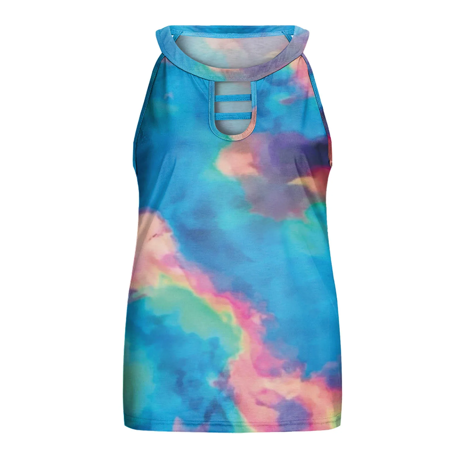 

Harajuku Sleeveless Tank Tops Women Summer Clothes Y2k Casual Loose Round Neck Graphic Printing Tee Shirt Lady 53#G