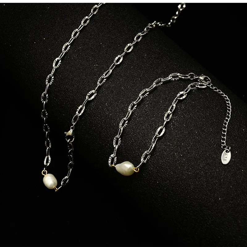 Комплект из колье и браслета нержавеющей стали|Ювелирные наборы| |