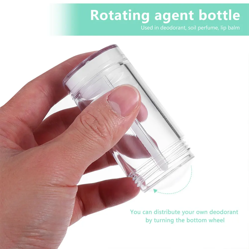 

8Pcs 30ml Empty Reusable Deodorant Bottles Clear Twist-Up Tube Container