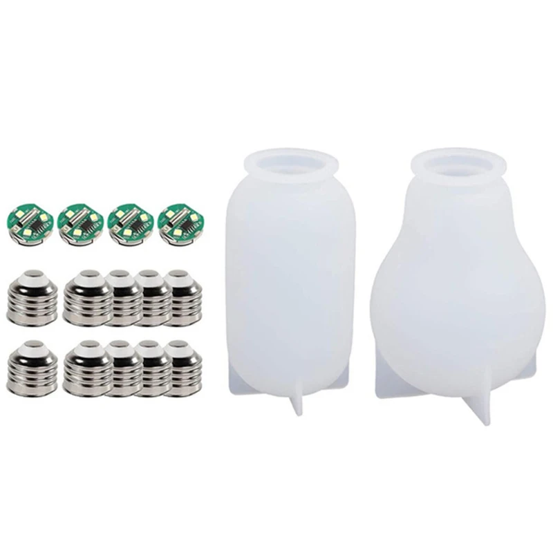 

16PCS/Set LED Bulb Mold Resin Casting Mold Silicone Craft Resin Light Bulb Mold For DIY Handmade Making Accessories