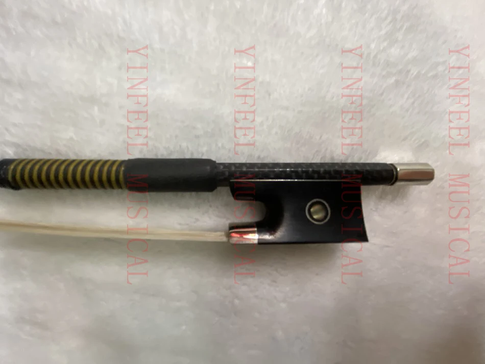 1pc 4/4 Size Weave Carbon Fiber VIOLIN BOW braid carbon fiber Ebony Frog Nickel Silver Fitted Natural White Horsehair | Спорт и