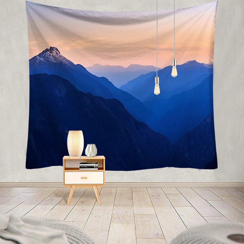 Недорогой гобелен с изображением гор и озера настенное пляжное полотенце