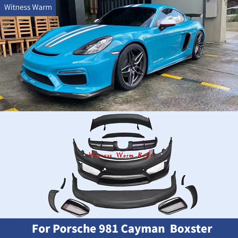 

ФАП/углеродное волокно, передний задний спойлер, комплект для Boxster Cayman 981, сменный комплект GT4 2013-2015