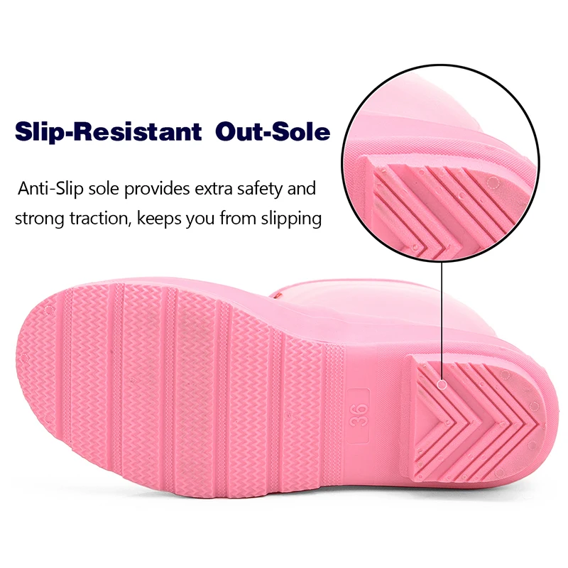 Высокие сапоги Женская обувь Резиновые женские Сапоги до колена Обувь женская