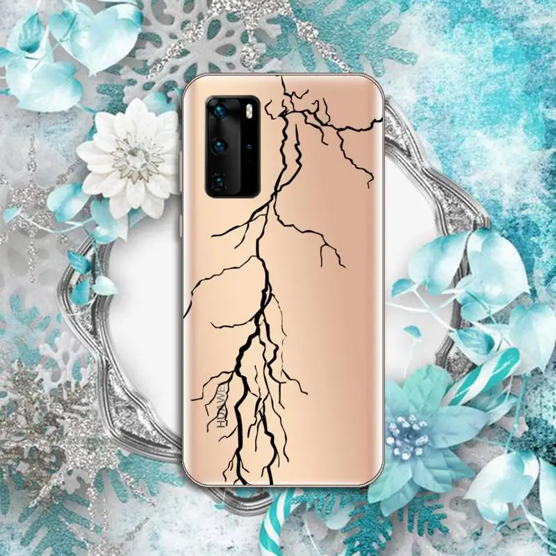 

Lightning weather lines Phone Case Transparent for Huawei P honor 8 10i 20 30 40 smart 2019