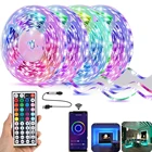 1-10 м RGB 5050 5 в USB светодиодная полоса освещения Bluetooth RGB освещения гибкая светодиодная лампа лента для ТВ рабочего экрана подсветки Диодная лента