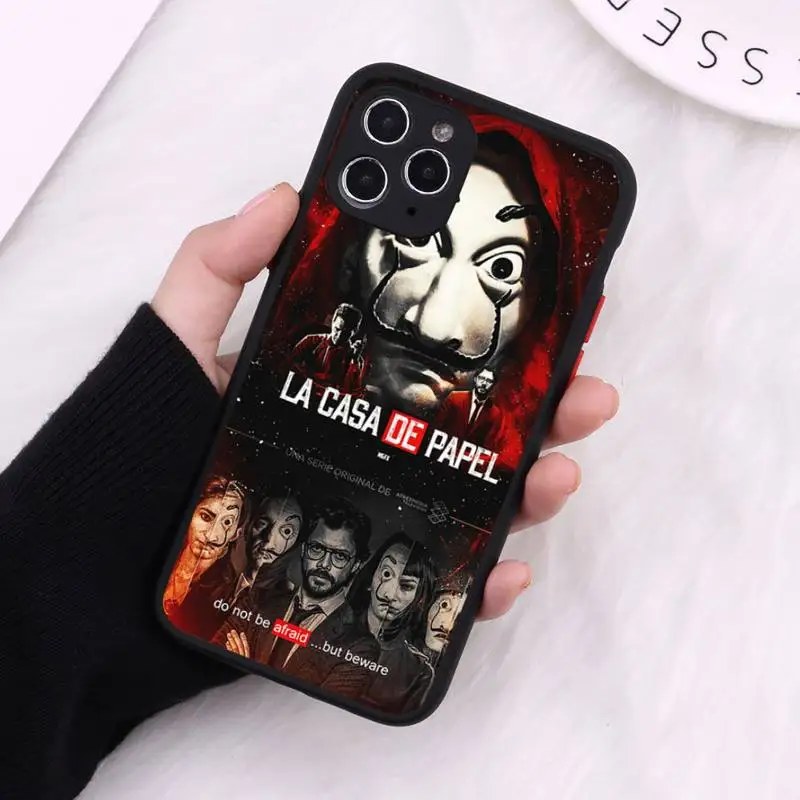 

Money Heist paper house tv movie Phone Case Matte Transparent for iPhone 7 8 11 12 s mini pro X XS XR MAX Plus cover funda